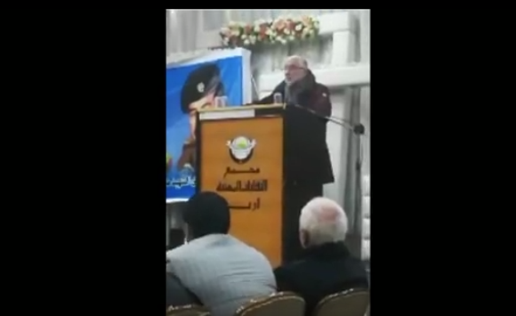 الاعتداء على ليث شبيلات وتكسير القاعه في ذكرى الاحتفال بأستشهاد صدام حسين  .. فيديو 