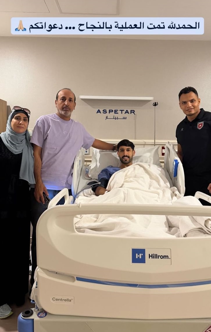 يزن النعيمات يجري عملية جراحية تكللت بنجاح