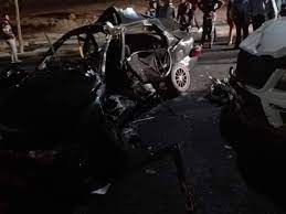  وفاة 4 اشخاص واصابة 2 آخرين إثر حادث تصادم ما بين مركبتين على الطريق الجنوبي بمحافظة العقبة 