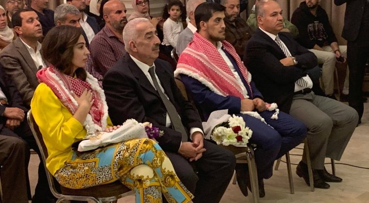 بالصور ..  حفل استقبال شعبي للأسيرين هبة اللبدي وعبدالرحمن مرعي في عمان 