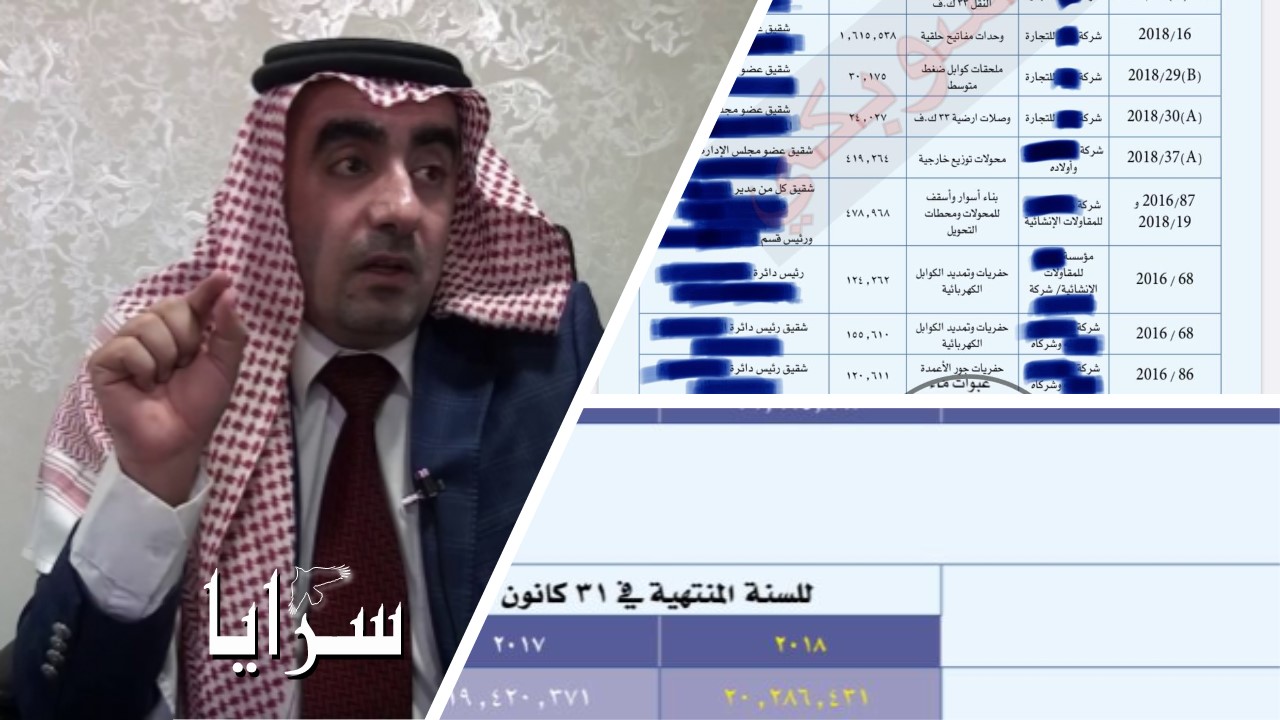 كشف المستور  ..  شركات تستحوذ على 60 مليون دينار من حصة الكهرباء و توزعها على أقارب و أشقاء المدراء  ..  وثائق