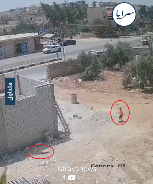 بالفيديو ..  "سدر مناقيش" ينقذ طفلاً من هجوم كلاب ضالة في إربد