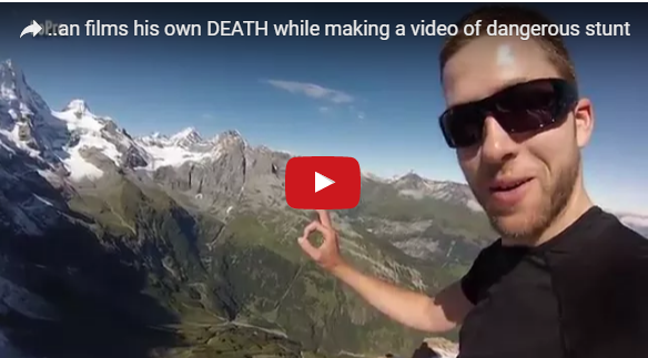 بالفيديو: مغامر يوثق لحظة مقتله في جبال الألب