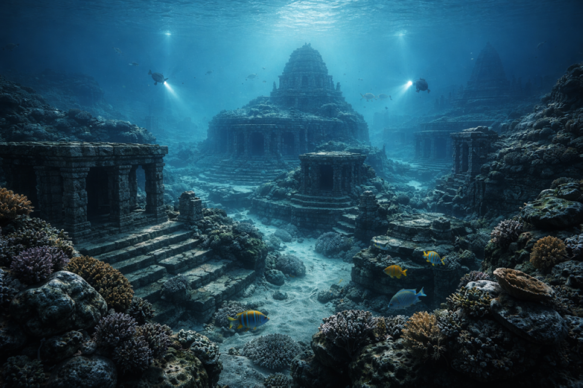 لغز تحت المحيط ..  مدينة غامضة عمرها 9500 عام