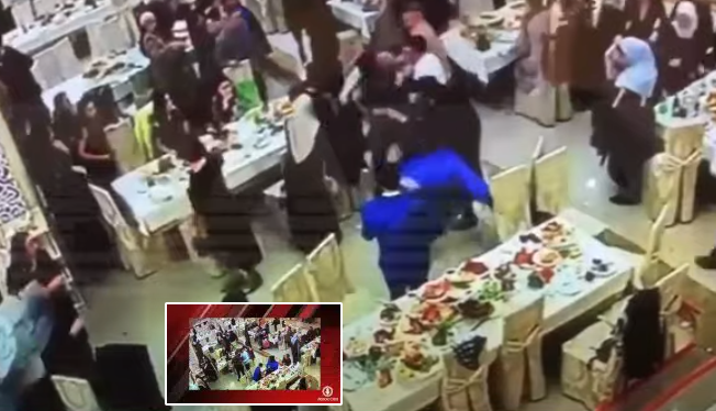 شاهدوا بالفيديو  ..  مقاتل UFC يحول حفلة زفاف إلى حلبة قتال و عراك  ..  لقطات صادمة