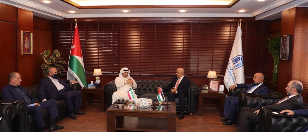مجلس ادارة تجارة عمان يلتقي السفير الديحاني اتفاق على بناء تعاون اقتصادي متطور بين الأردن والكويت 