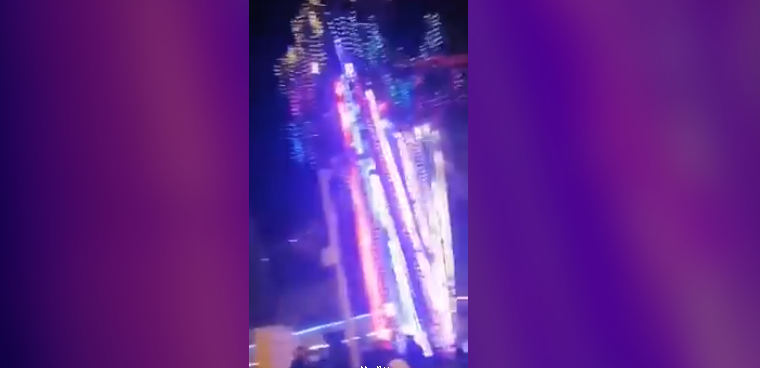 شاهد ..  إضاءة أطول شجرة عيد ميلاد طبيعية في العالم بمدينة السلط