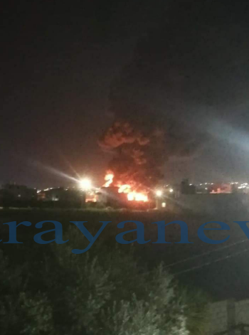 بالفيديو والصور : حريق شب في ثلاثة صهاريج محملة بمواد نفطية في محافظة إربد 
