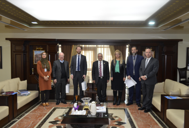 جامعة عمان الاهلية تستقبل الملحق الثقافي الالماني ورئيس نادي الهمبولدت (الالماني-الاردني)