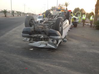 الكرك :اصابة سيدة بجروح طفيفة اثر انقلاب مركبتها 
