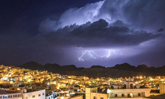 أمطار رعدية الاربعاء والخميس
