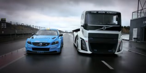 بالفيديو .. فولفو S60 بولستار TC1 تتحدي شاحنة Iron Knight Racing بقوة 2400 حصان
