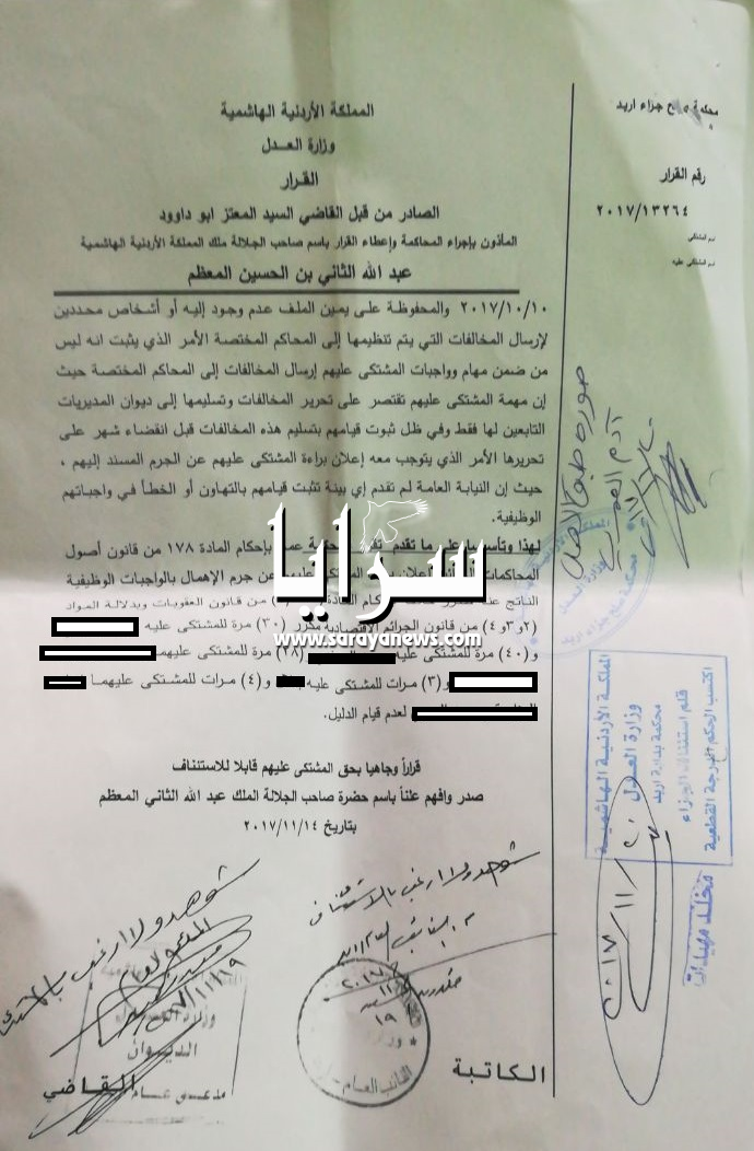 براءة موظفين في "العمل" من جرم الاهمال الوظيفي  ..  والوزارة تحرمهم من عودتهم الى وظائفهم  ..  وثائق 