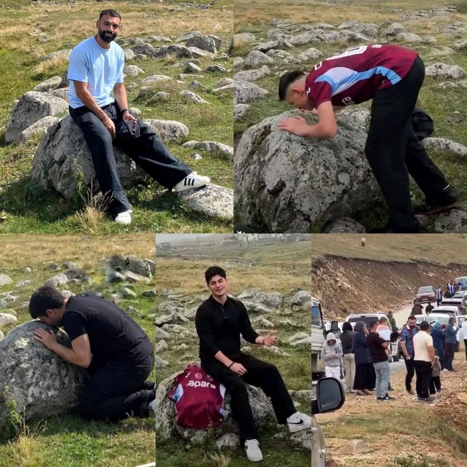 صورة لمحمد صلاح تحوّل صخرة في تركيا إلى وجهة للزوار ..  والجماهير تتوافد على المكان