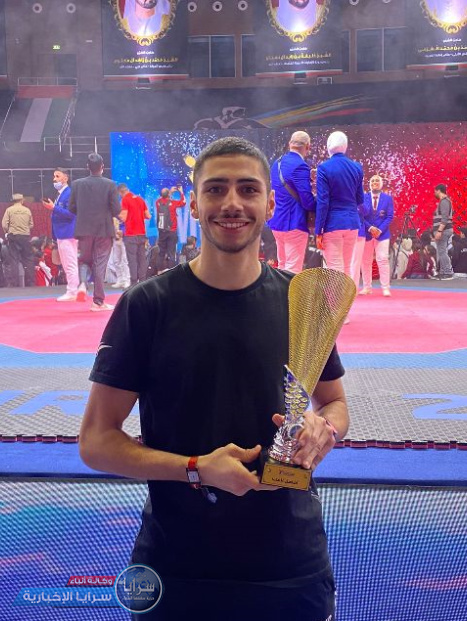 زيد مصطفى من جامعة عمان الأهلية يحصد ذهبية بطولة كأس العرب الدولية للتايكواندو 