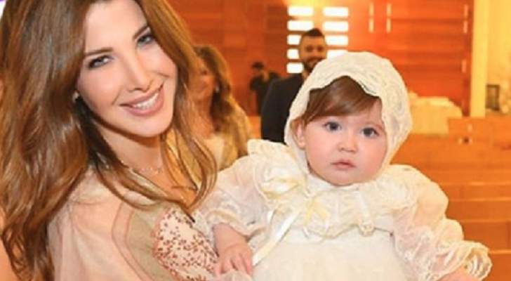 بالصور  ..   نانسي عجرم تحتفل بالسنة الأولى لعيد إبنتها ليا