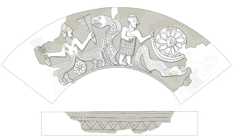 بالصور  ..  اكتشاف كأس فضية في فلسطين عمرها 4300 عام تحمل أقدم تصوير لنشأة الكون