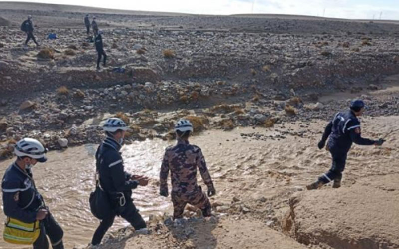  العثور على جثة الشخص المفقود الذي جرفته السيول في محافظة مأدبا 