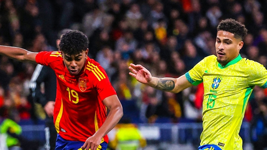  تعادل دراماتيكي يحسم قمة إسبانيا والبرازيل الودية