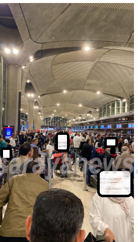 مسافرون يعودون من مطار الملكة علياء بعد إلغاء رحلاتهم الجوية 