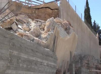 امانة عمان : الإنهيار في جبل عمان لمنازل حجرية يعود انشاؤها لـ 50 عاما