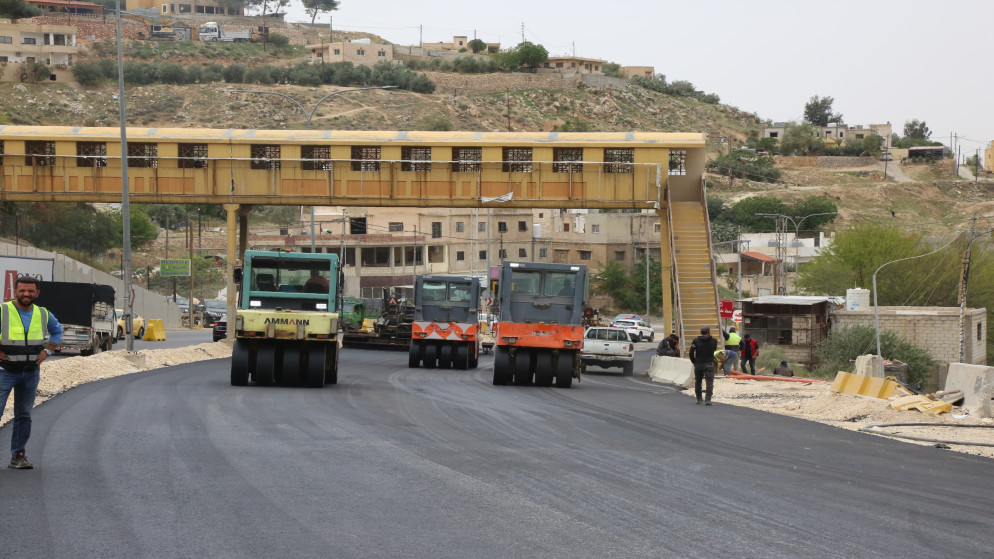 إنهاء تأهيل نظام تصريف المياه في العدسية على طريق البحر الميت