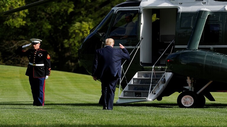 ترامب يغادر البيت الأبيض لأول مرة بعد العزل بسبب كورونا 