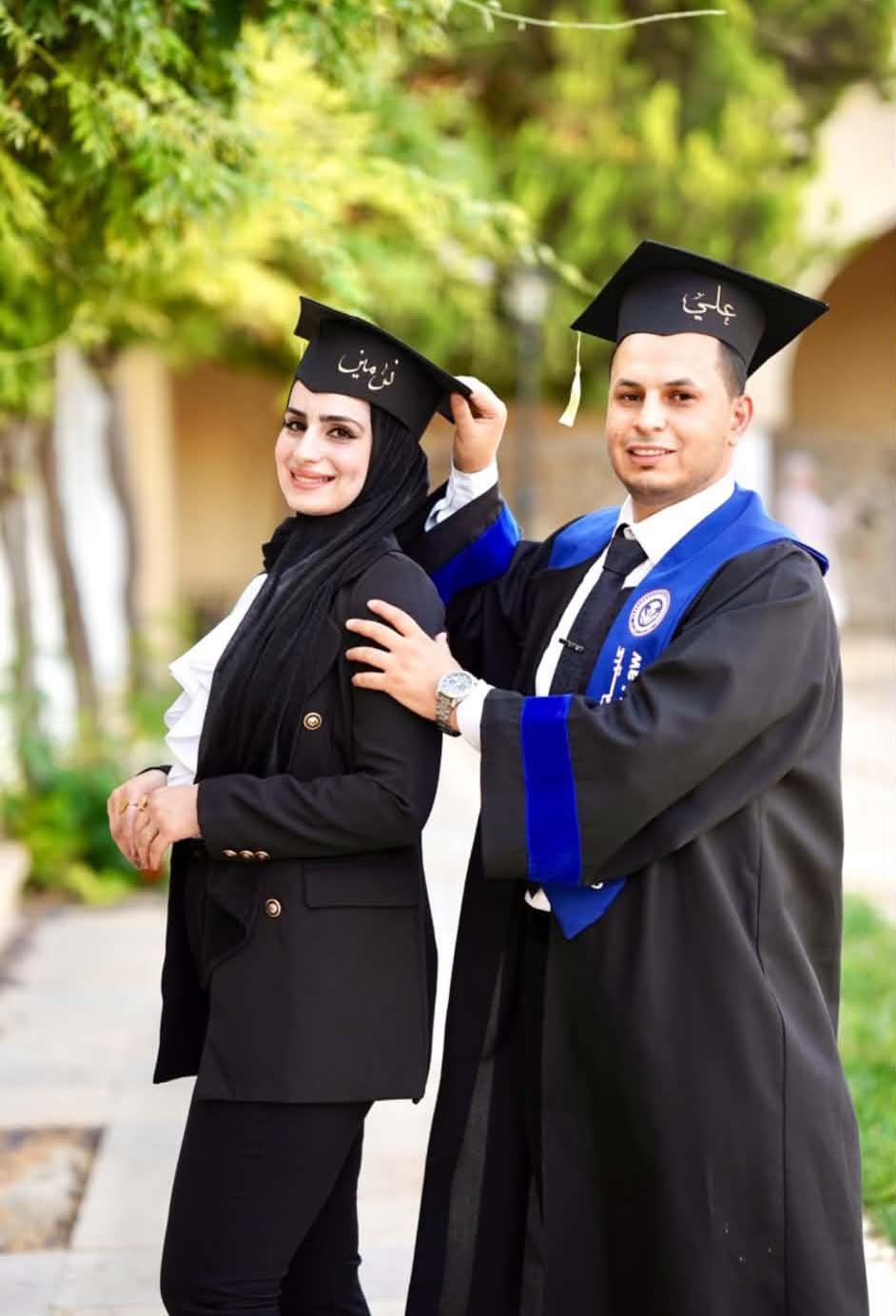 نرمين حسن الشديفات تهنئ زوجها علي الحنيطي