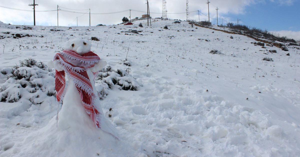 تراكم الثلوج في الأردن ..  شاهد كيف كانت الحالة الجوية في مثل هذا اليوم في عام 2012 
