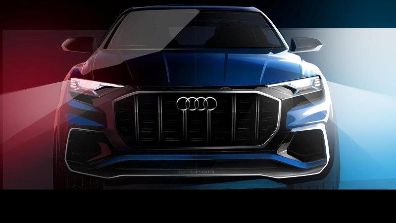 بالصور .. اودي Q8 E-tron تظهر لأول مرة بشكل تشويقي