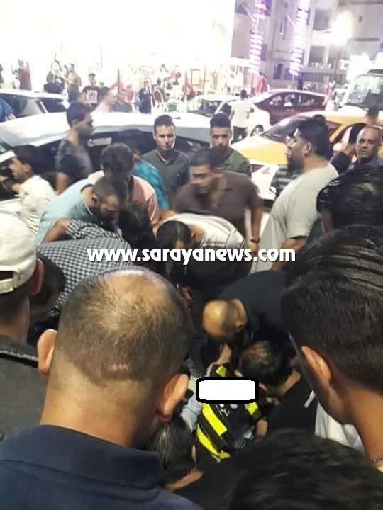 إصابة شرطي سير إثر حادث دهس في الزرقاء  .. صور 