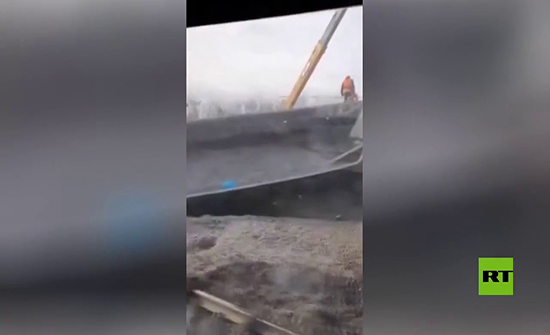 بالفيديو : خروج قطار شحن عن مساره في أوكرانيا
