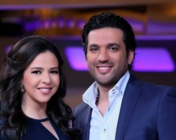 بالفيديو  ..  هذه حقيقة ضرب حسن الردّاد ايمي سمير غانم في شهر العسل!