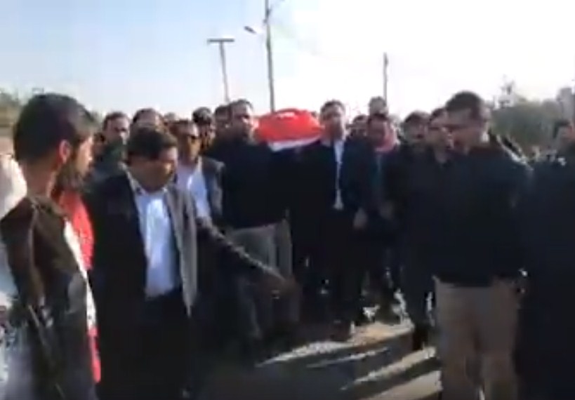  تشييع جثمان الشهيد الملازم عمر الرحامنه الى مثواه الاخير في بلدة يرقا بمحافظة البلقاء  