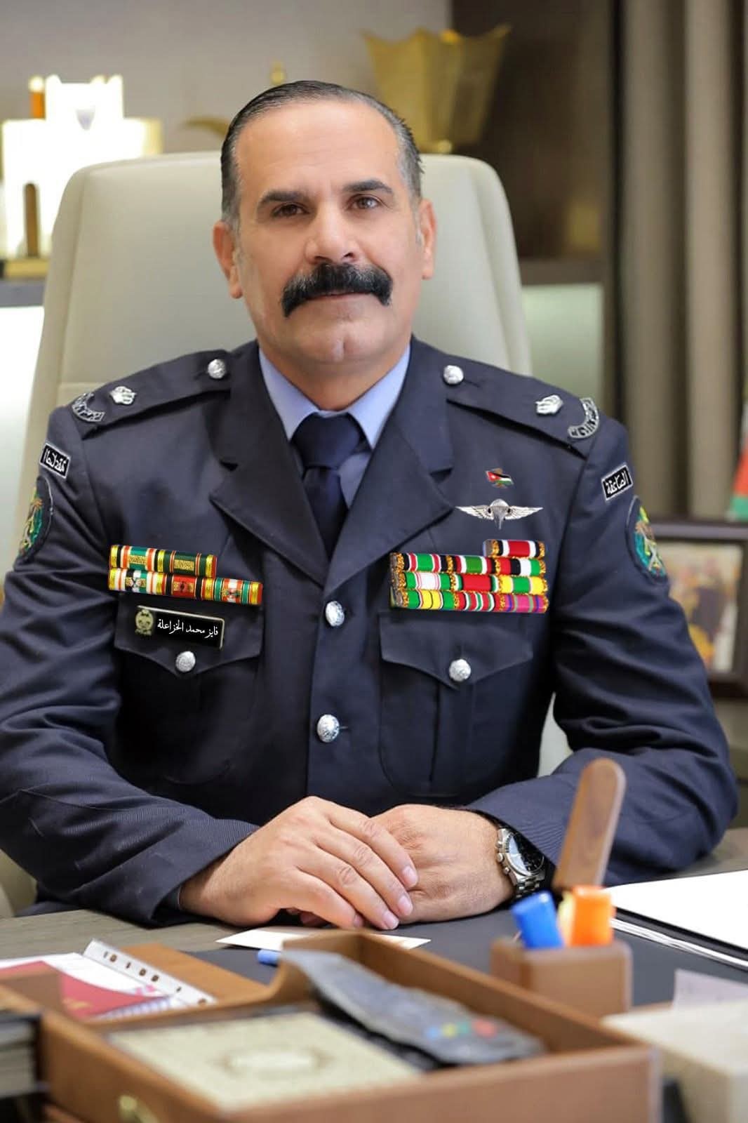 سرايا تهنئ الرائد فايز النمران الخزاعلة بالترفيع 