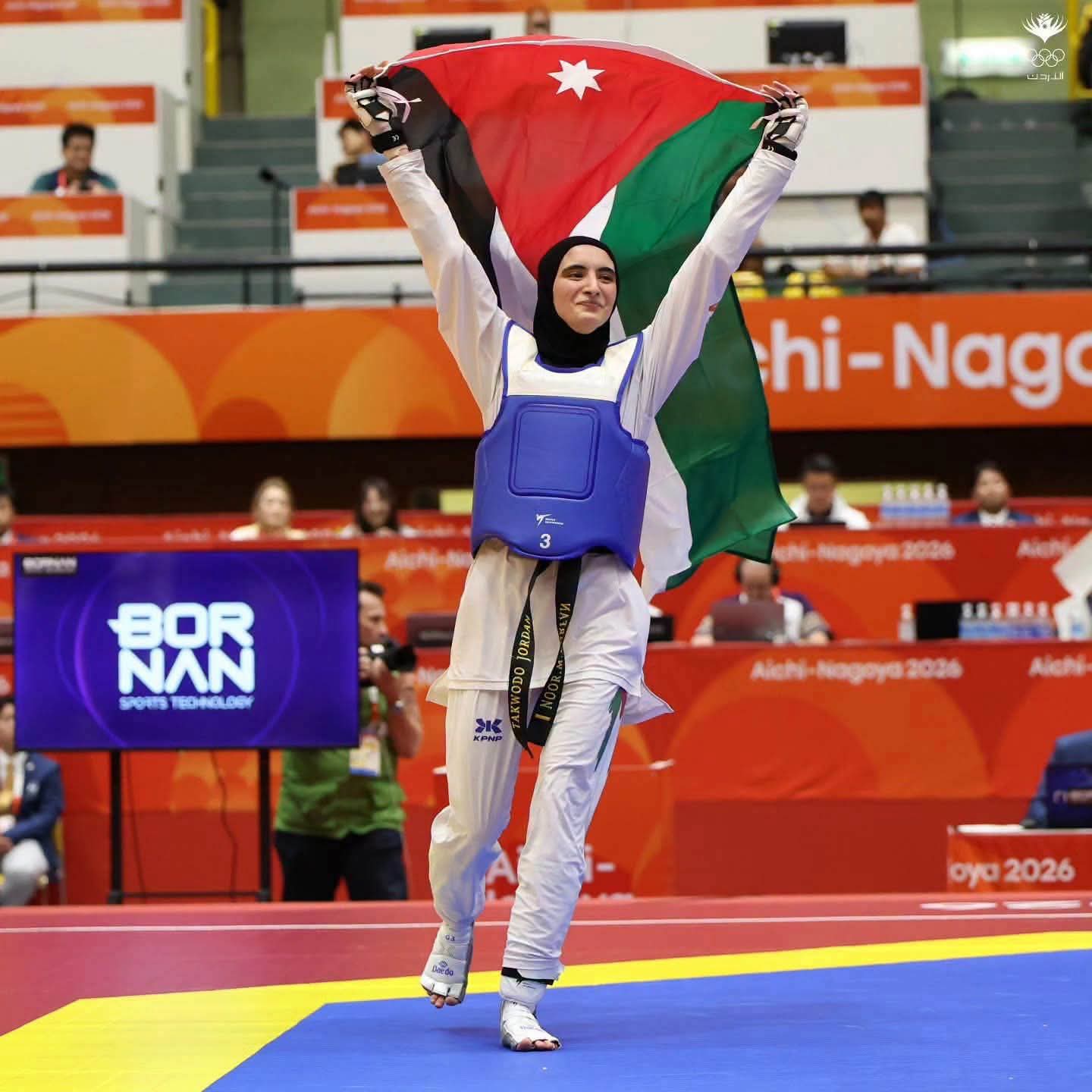  ابنة القوات المسلحة الأردنية _الجيش العربي فادية الخرفان تتوّج بطلةً لآسياد ناغويا 2026