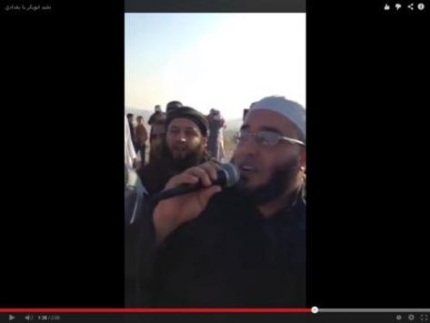 بالفيديو ..  أنصار ''الدولة الإسلامية'' بالزرقاء ينشدون للبغدادي