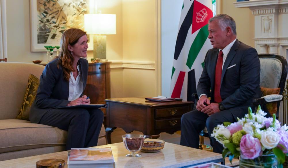 الملك ومديرة الوكالة الأمريكية للتنمية يبحثان الشراكة الأردنية الأمريكية في القطاع التنموي