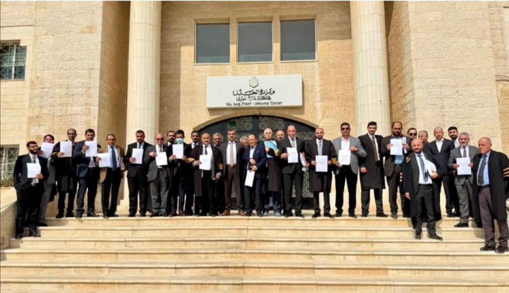 محامو المفرق في وقفة تضامنية مع أهلنا في الكرك 