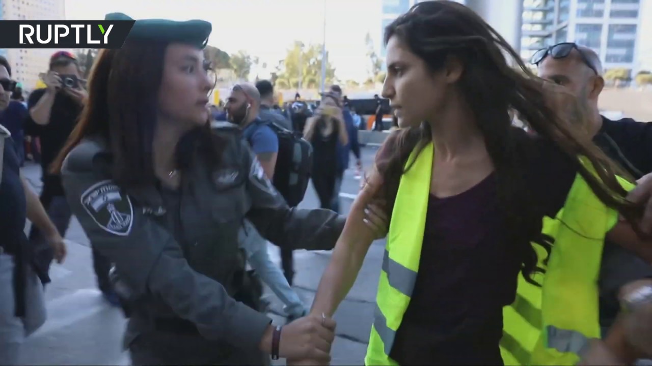 بالفيديو ..  شاهد "السترات الصفراء" في إسرائيل تتظاهر ضد نتنياهو 