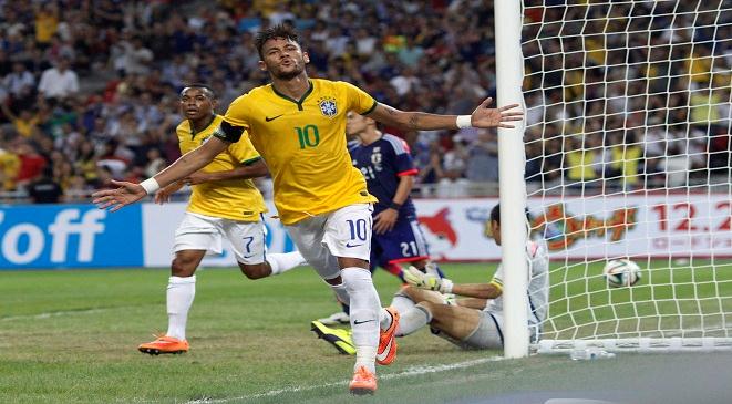 بالفيديو ..  البرازيل تسحق اليابان بسوبر هاتريك لنيمار