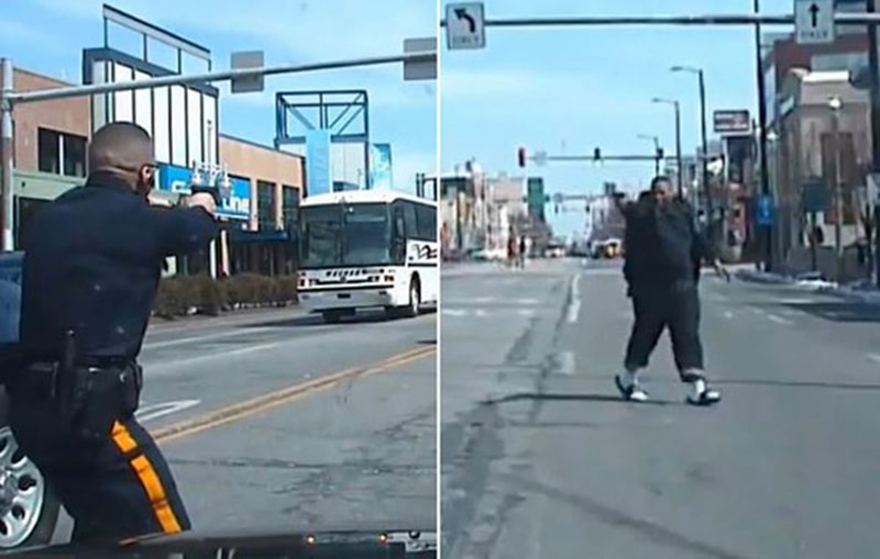 بالفيديو: ترجل من سيارته وأشهر مسدسه بوجه الشرطة فكانت النهاية المفجعة