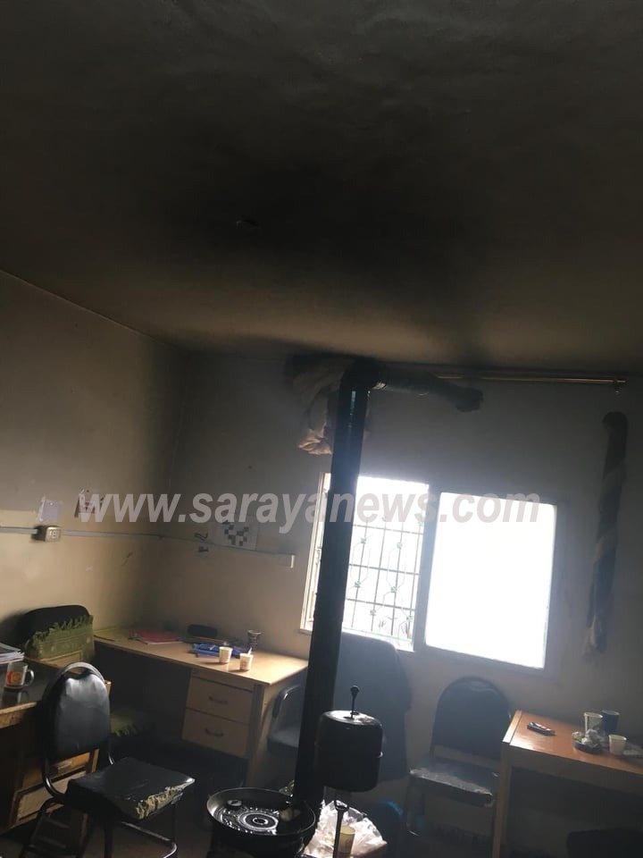 عجلون : حريق بغرفة معلمين بمدرسة حي نمر الاساسية للبنين  ..   ومدير التربية لسرايا : هناك عطاء لبناء مدرسة جديدة