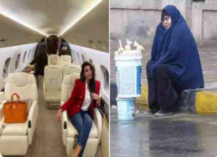 شاهدوا  ..  صورة ياسمين صبري في الطائرة تُشعل الحزن في مصر بعد مقارنتها مع سيدة تفترش الأرض في يوم ممطر عاصف