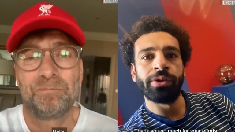 بالفيديو ..  محمد صلاح ونجوم ليفربول يوجهون رسالة للأطباء