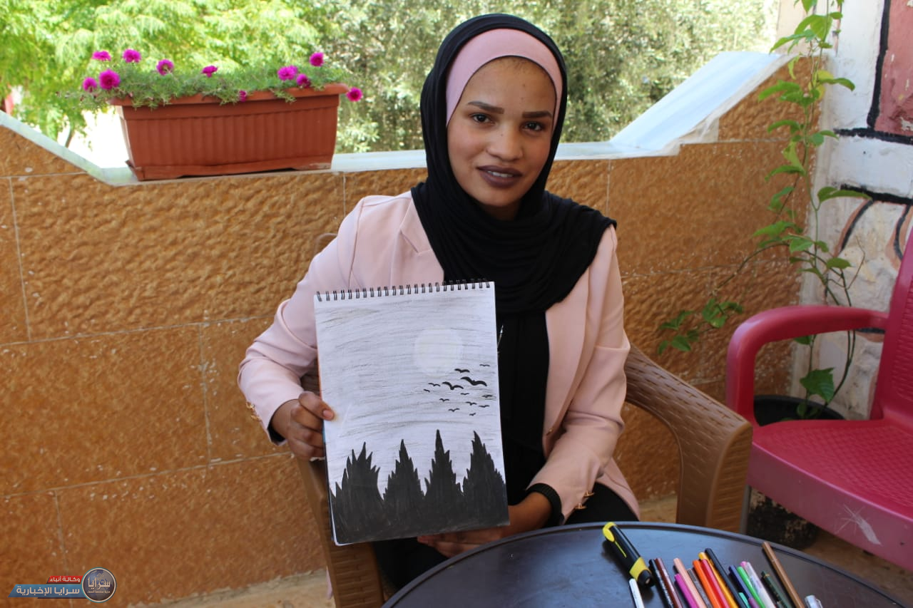 طالبة أردنية بدرجة فنانة ..  "راما الصوالحة" تحقق أحلامها بـ"القلم والألوان" - فيديو و صور 