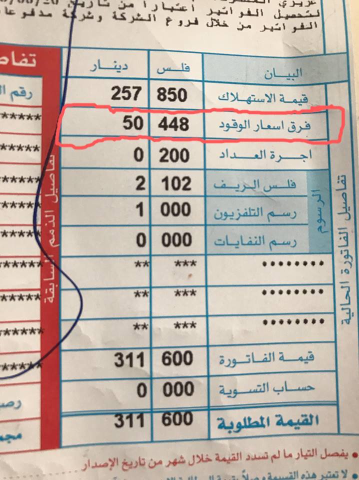 الكشف عن الجهة التي تجني الملايين العائدة عن بند فرق اسعار الوقود على فواتير الكهرباء  ..  تفاصيل