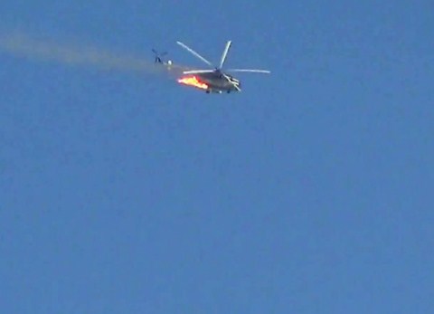 بالفيديو  ..  لحظة إسقاط المروحية التركية في عفرين "السورية" 