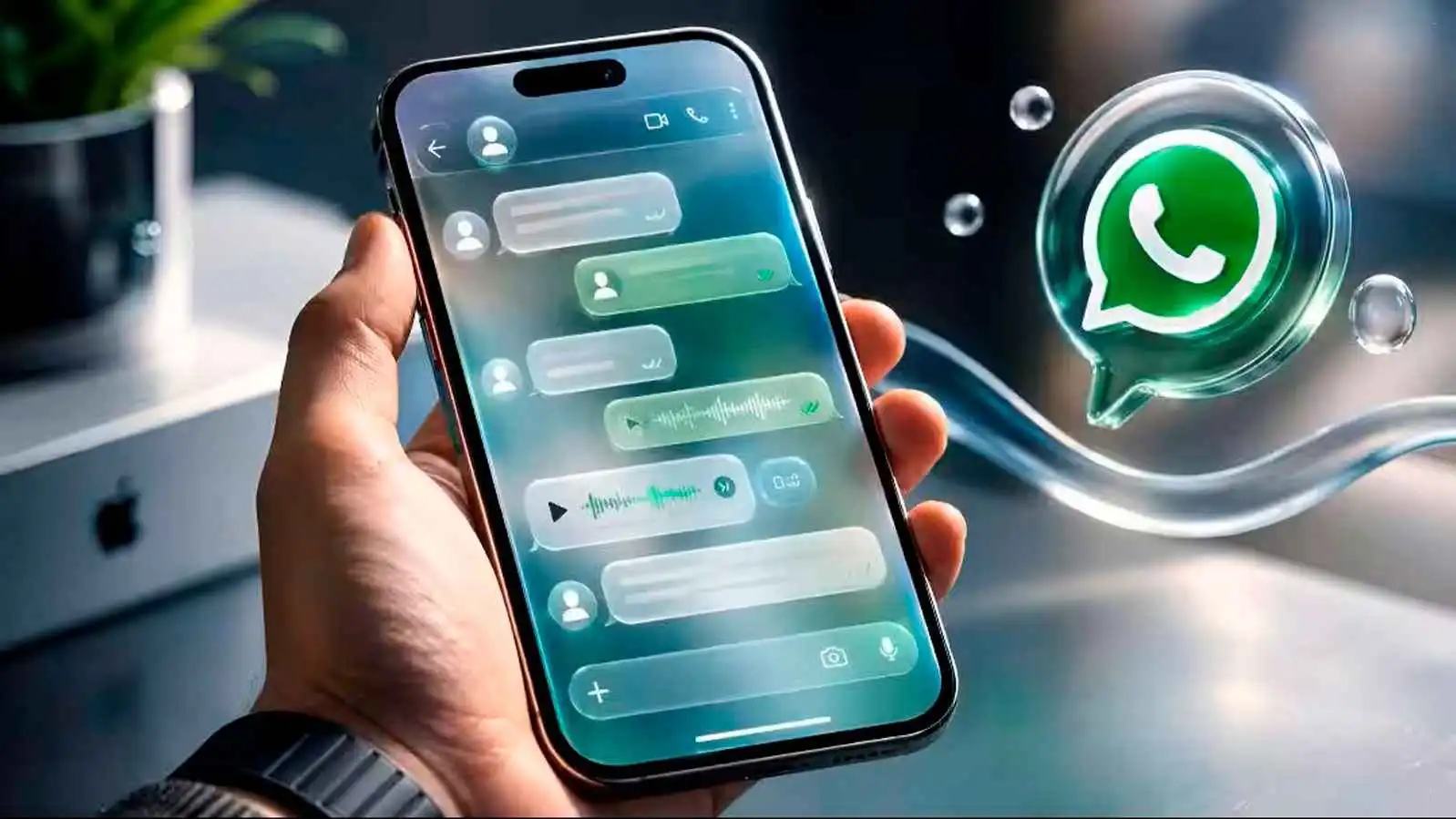 لمحادثات آيفون ..  واتساب يختبر واجهة "Liquid Glass" الجديدة 