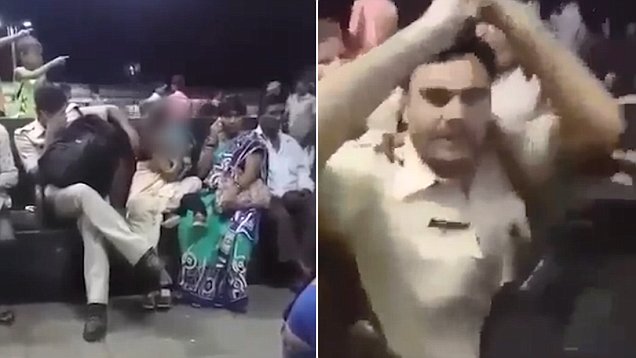 بالفيديو :شرطي يتحرّش بامرأة تجلس إلى جانبه في القطار  .. وهكذا كانت نهايته 